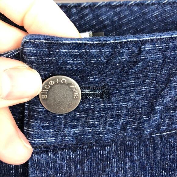 Alice + Olivia Skinny Zip Ankle Dark Wash Jeans  0 - Picture 11 of 16